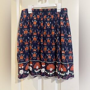 Maeve beaded sequin navy skirt. Size small.